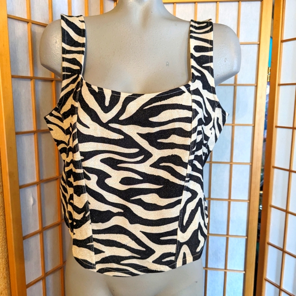 🆕 Divided, zebra print tank top, NEW with tags, XL. FINAL PRICE DROP 💧💧💧💧💧